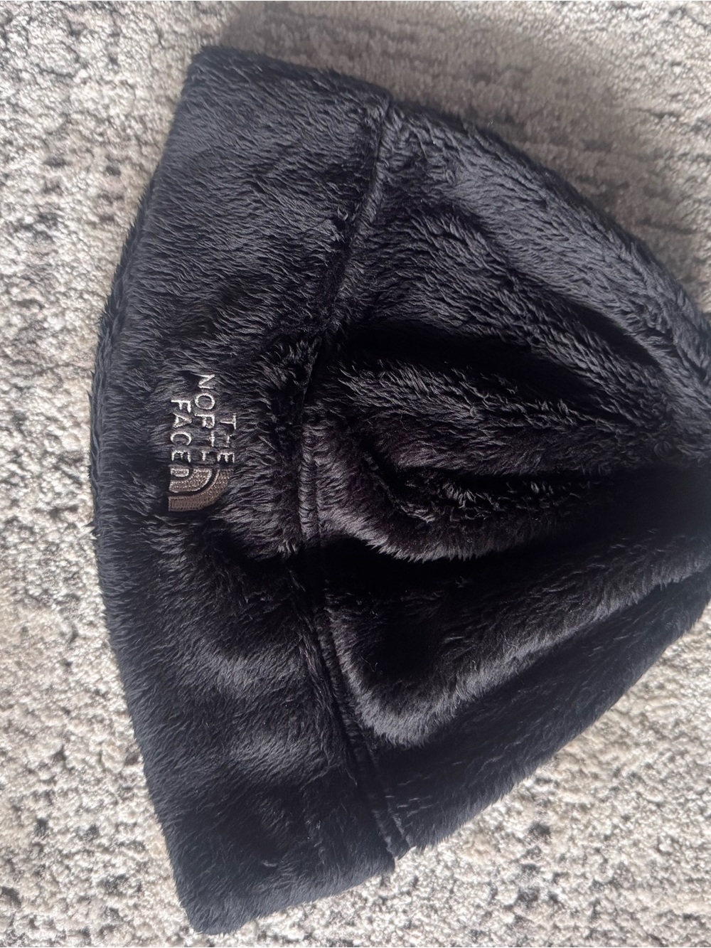 The North Face Black Faux-Fur Kids Beanie